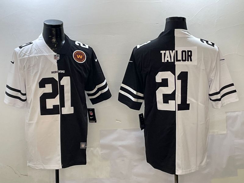 Men Washington Commanders #21 Taylor White Black Fashion 2025 Nike Limited NFL Jersey style 2->washington commanders->NFL Jersey